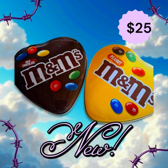Other - M&M's Heart-Shaped Tins